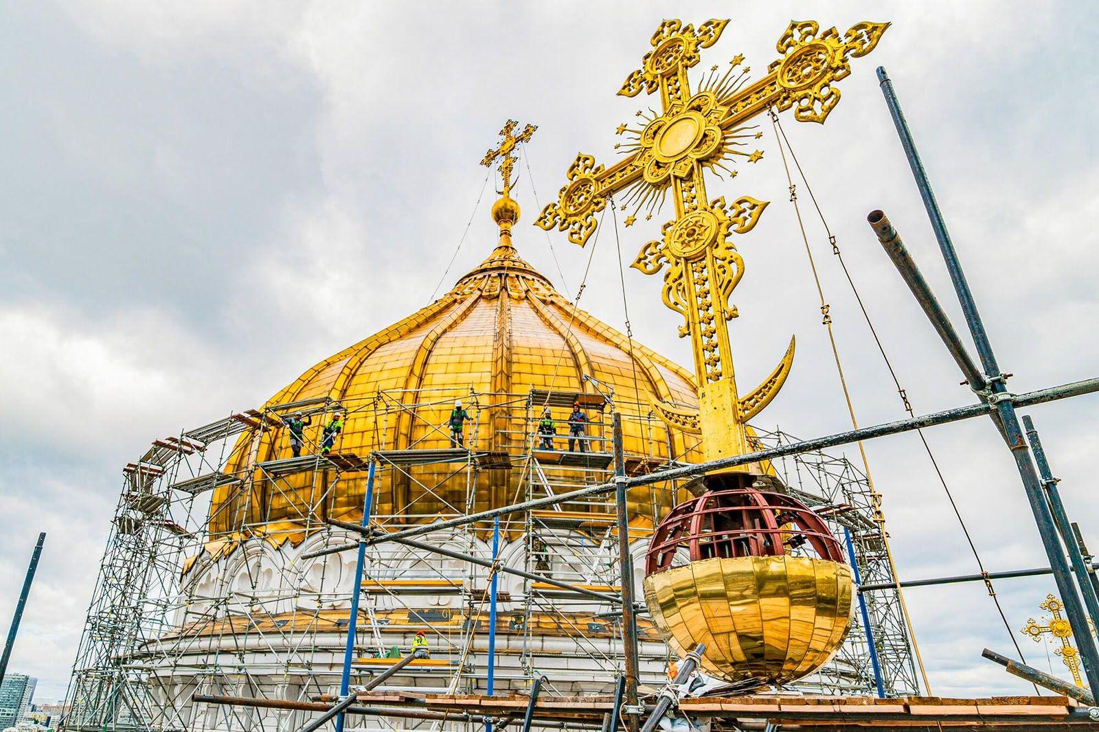 Восстановление купола храма Христа Спасителя в Москве Восстановление купола храма Христа Спасителя в Москве