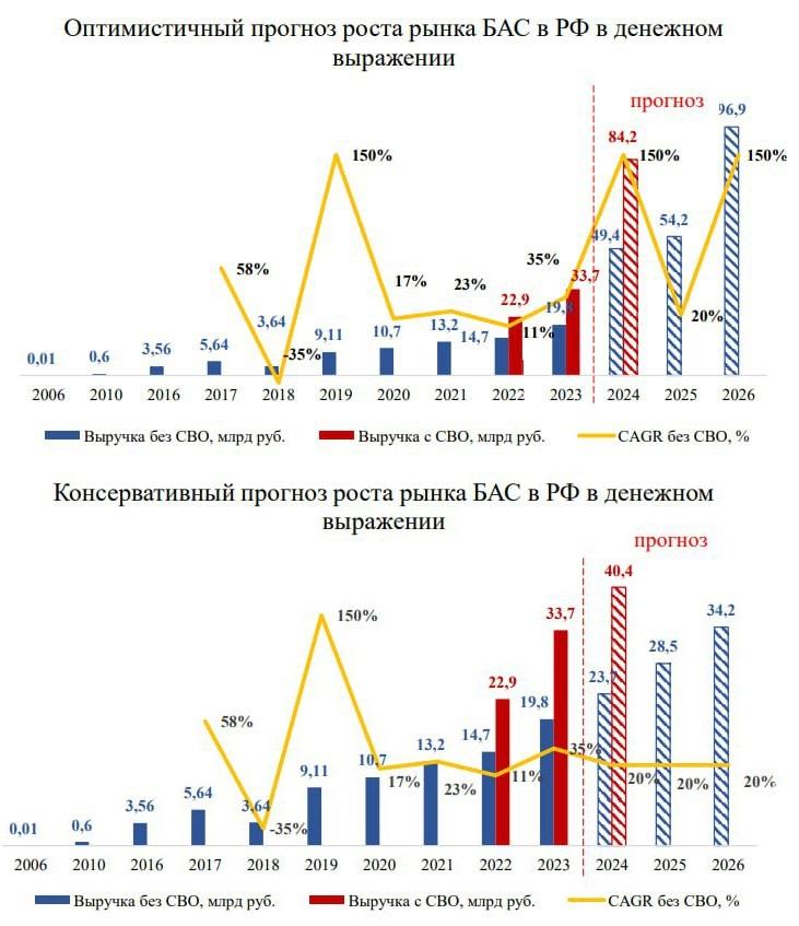 Два прогноза по рынку БАС в России