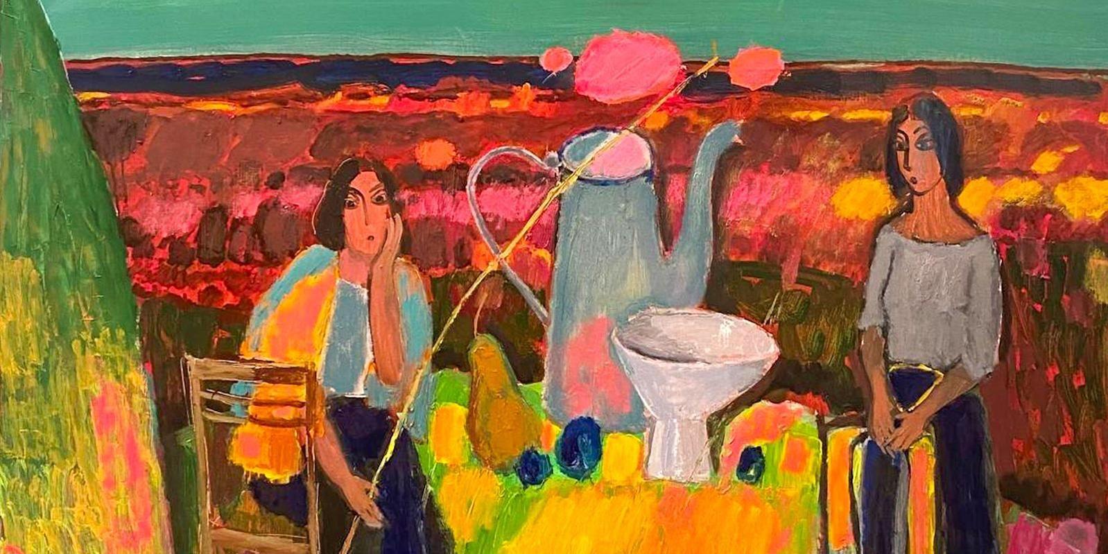 Одна из картин, представленных на выставках в Москве Одна из картин, представленных на выставках в Москве