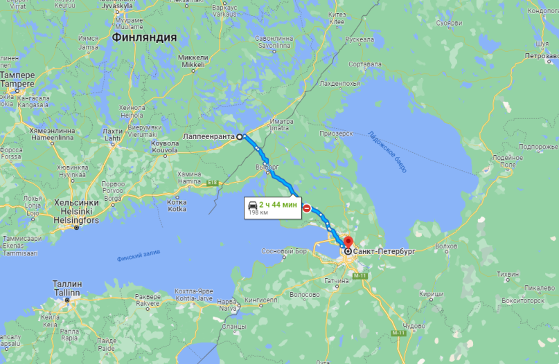 Финский город Лаппеенранта находится в 200 км от Санкт-Петербурга