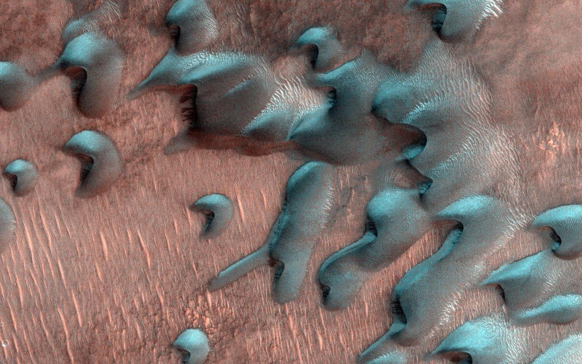 Фото зимы на Марсе