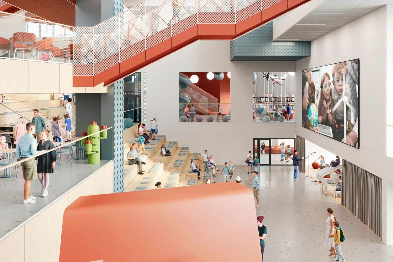 Проектное решение одной из "школ будущего" в Москве