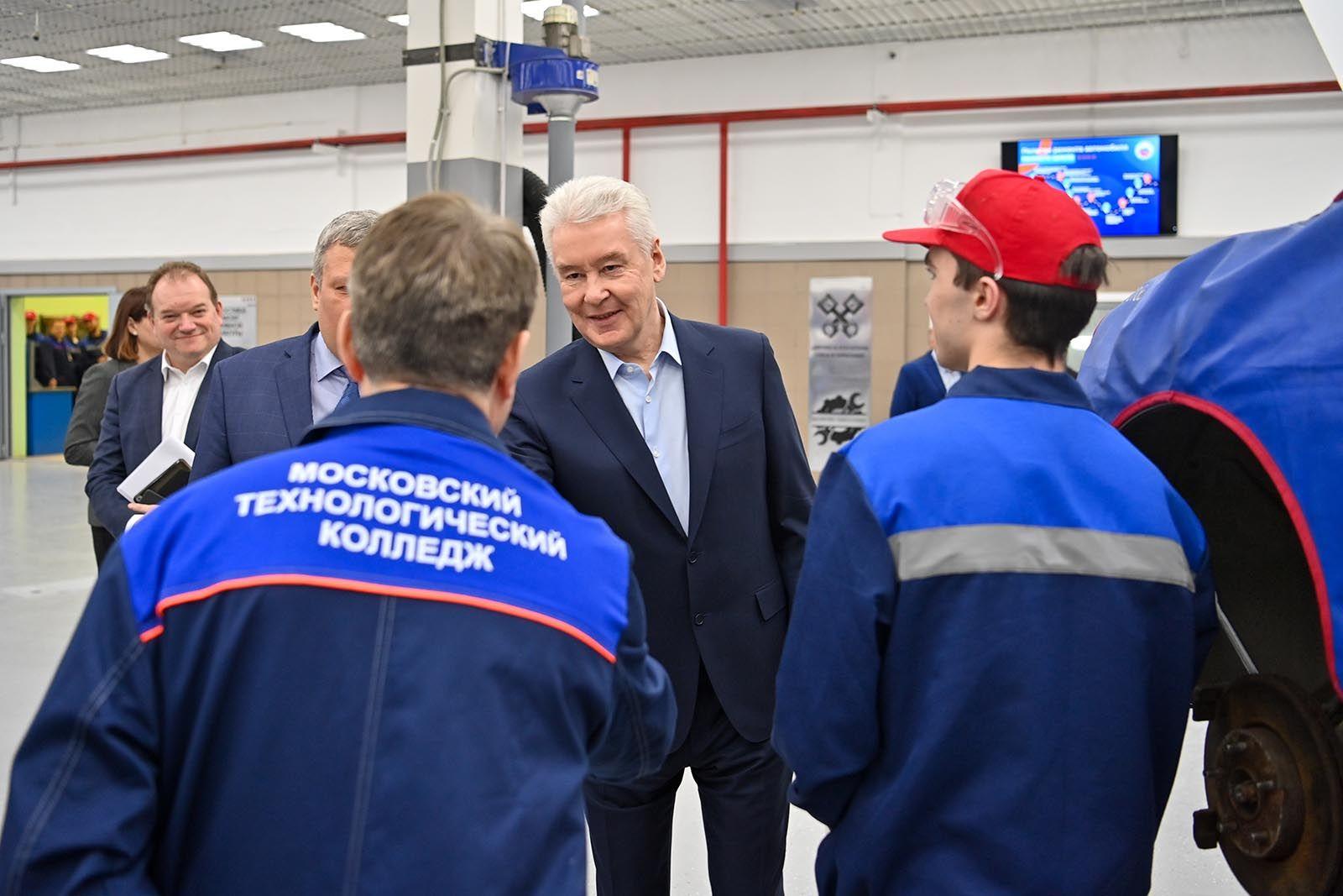 Сергей Собянин в Московском технологическом колледже