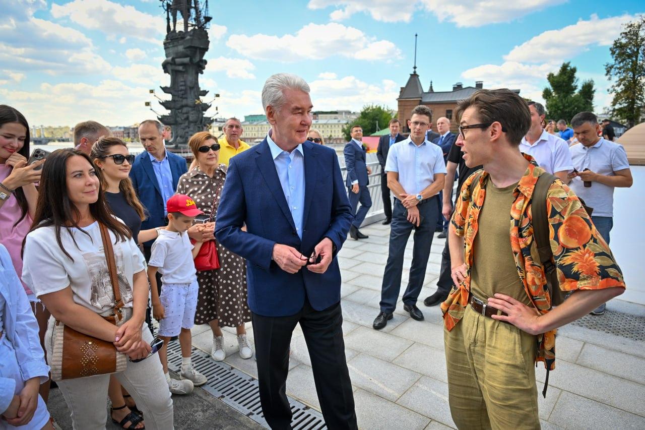 На открытие моста приехал мэр Сергей Собянин