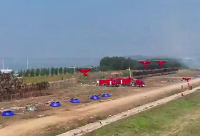 "Беспилот" опубликовал видео с китайскими роями противопожарных дронов