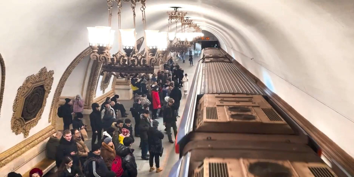 Такер Карлсон остался восхищён станцией метро "Киевская" в Москве