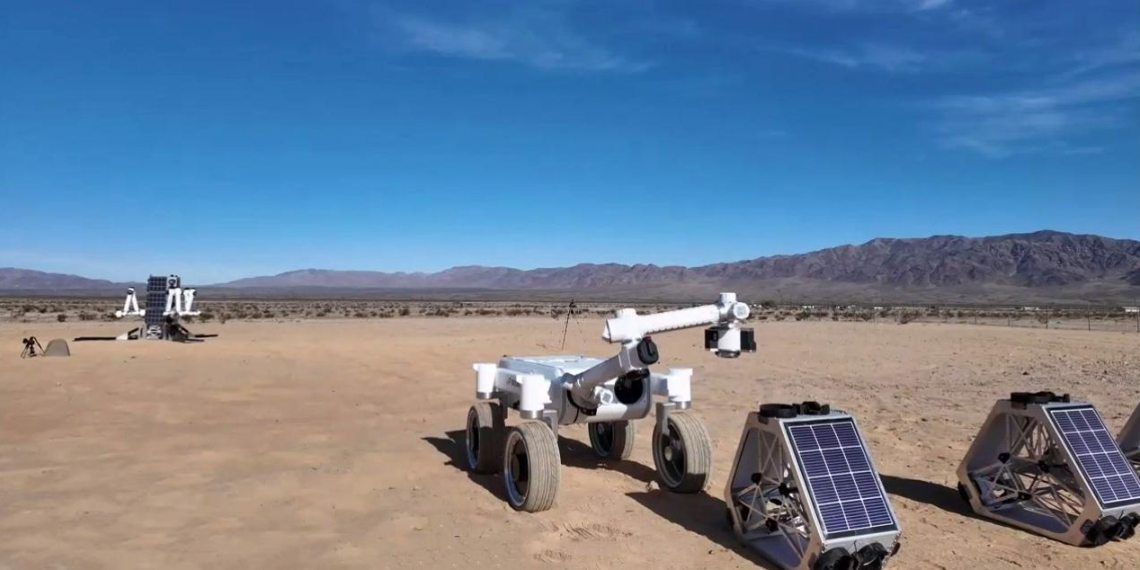 Показаны роботы для строительства вышек связи на Луне