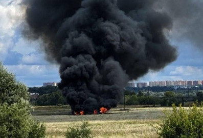 В Подмосковье упал истребитель Су-57
