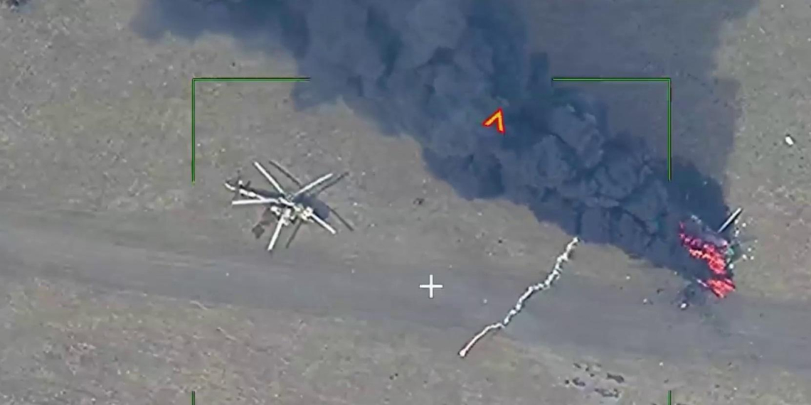 Минобороны показало уничтожение украинских вертолетов в ДНР