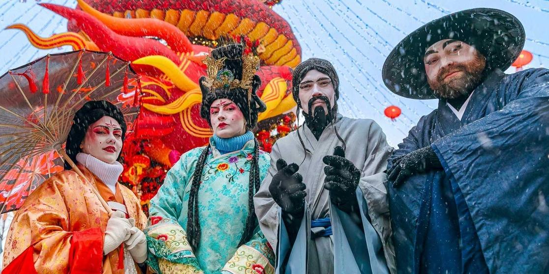 В репортаже "Мосфото" показали, как Москва отмечает китайский Новый год