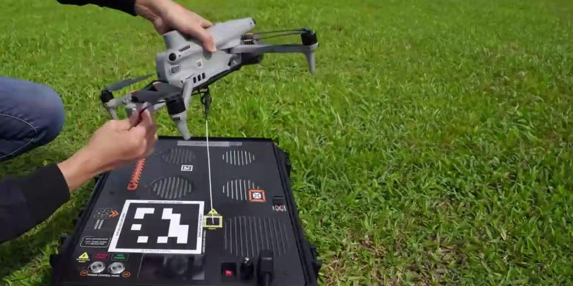 Volarious представила "привязную" систему V-Line Pro для дронов DJI